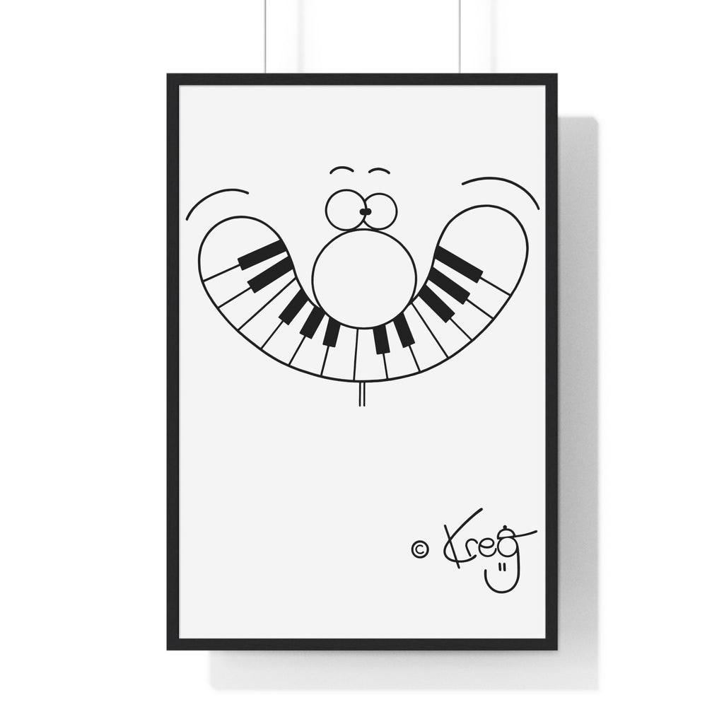 SMILE PIANO,Vertical Framed Poster