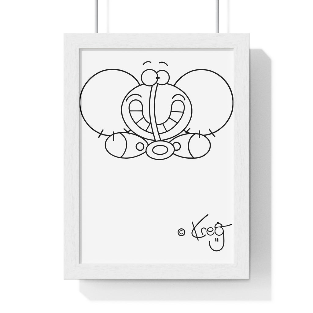 SMILE ELEPHANT,Premium Framed Vertical Poster