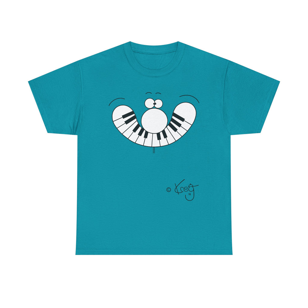 SMILE PIANO,Unisex Heavy Cotton Tee
