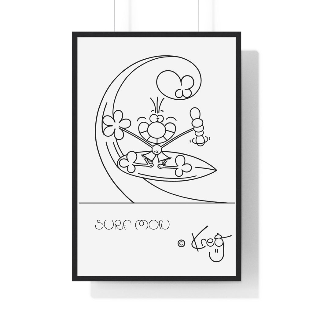 SHAKA SURFER,Premium Framed Vertical Poster