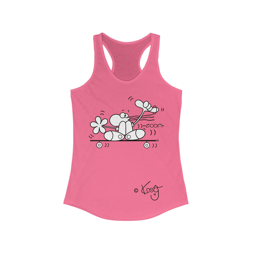 SKATEBOARDER DUDE,Women's Ideal Racerback Tank