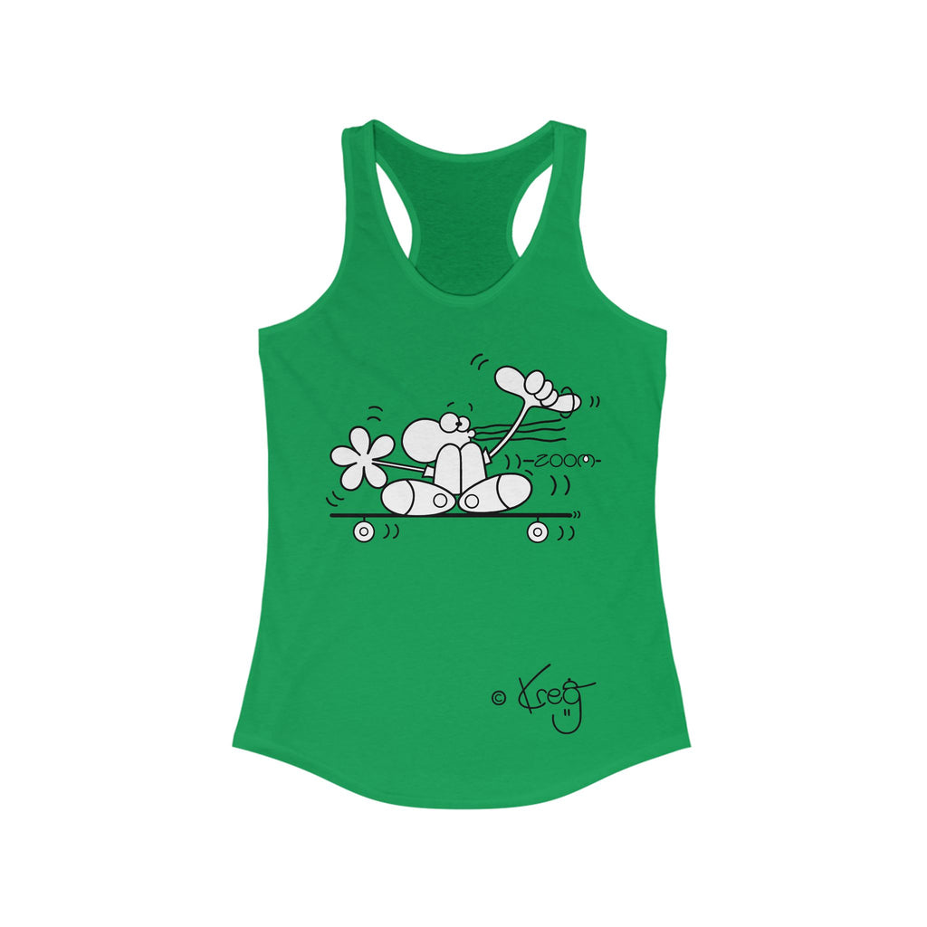 SKATEBOARDER DUDE,Women's Ideal Racerback Tank