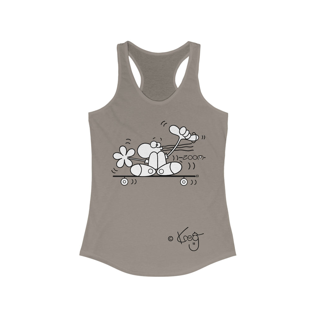 SKATEBOARDER DUDE,Women's Ideal Racerback Tank