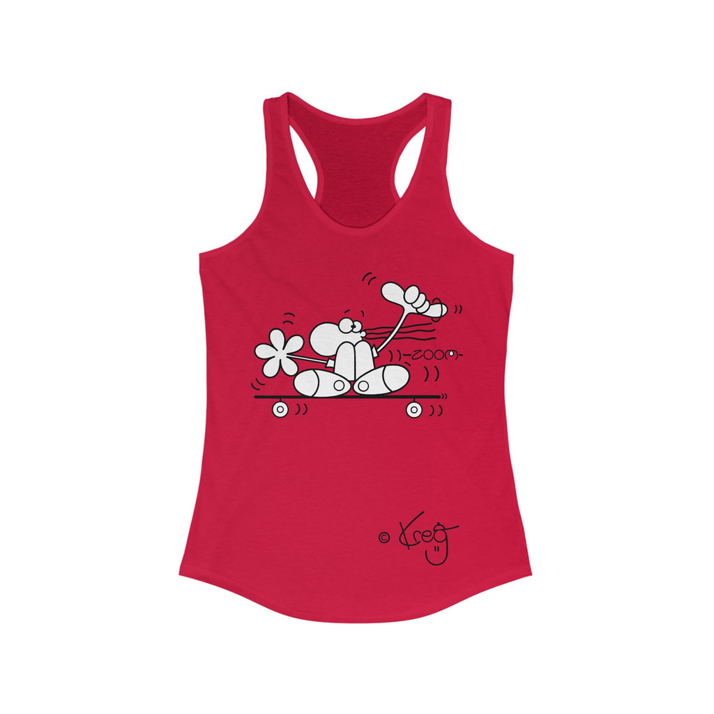 SKATEBOARDER DUDE,Women's Ideal Racerback Tank