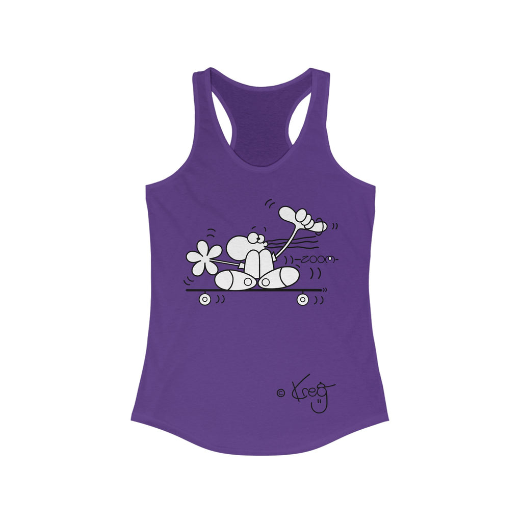 SKATEBOARDER DUDE,Women's Ideal Racerback Tank