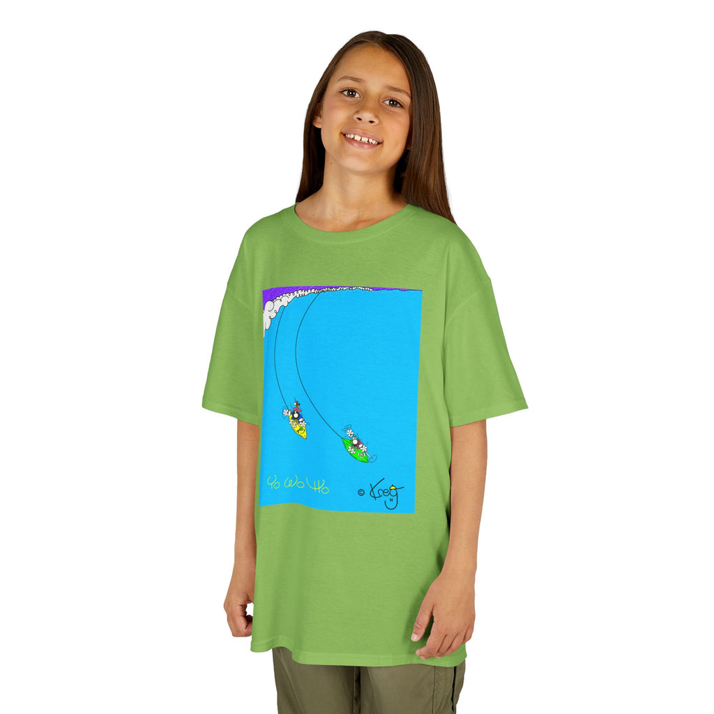 SURFING PIRATES YO WO HO,Kids Heavy Cotton™ Tee
