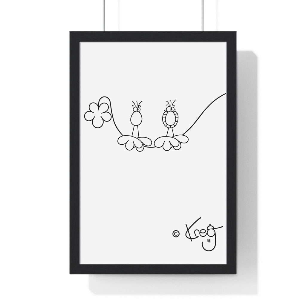 SILLY BIRDZ,Vertical Framed Poster