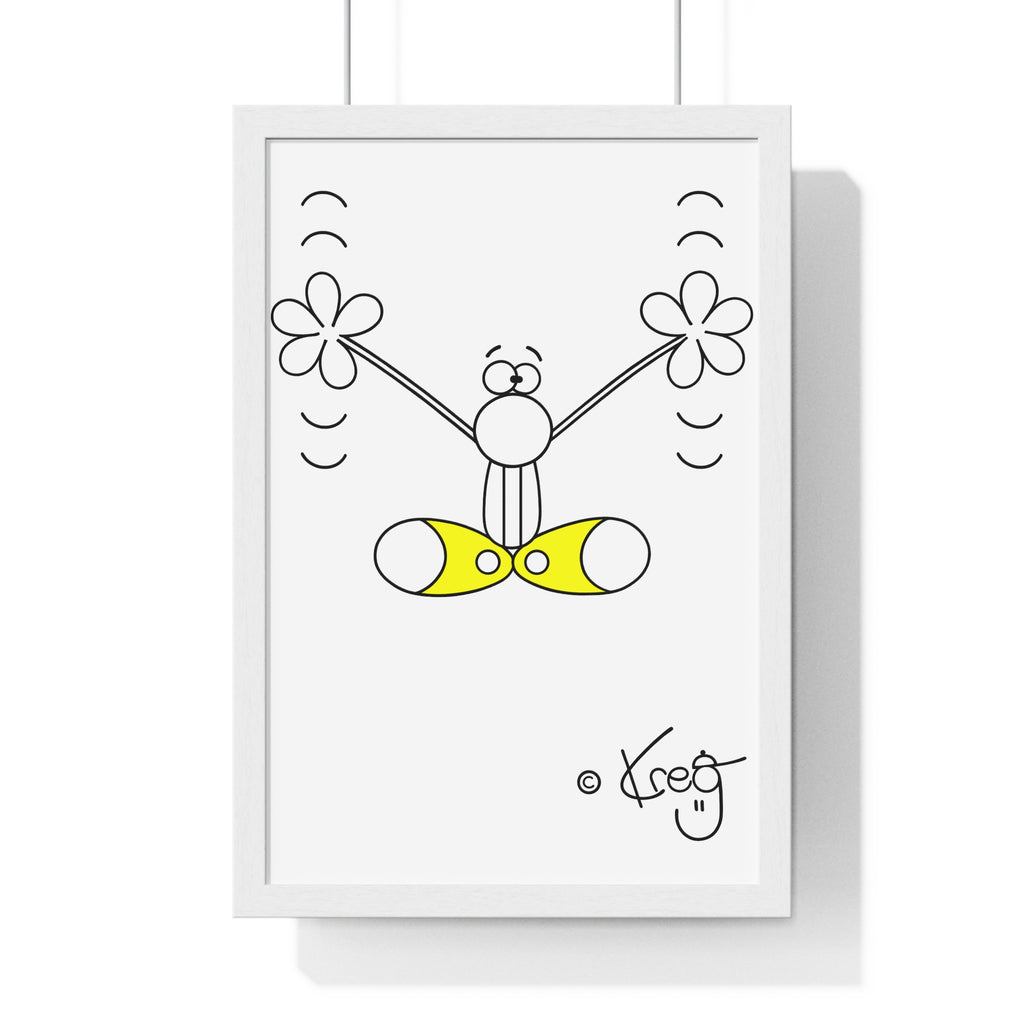 SILLY JOY ACTIVIST,Vertical Framed Poster