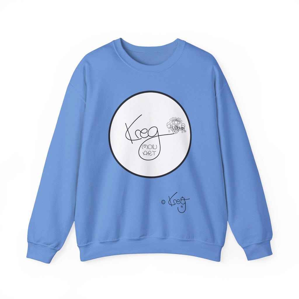KREG MON ART LOGO,Unisex Heavy Blend™ Crewneck Sweatshirt