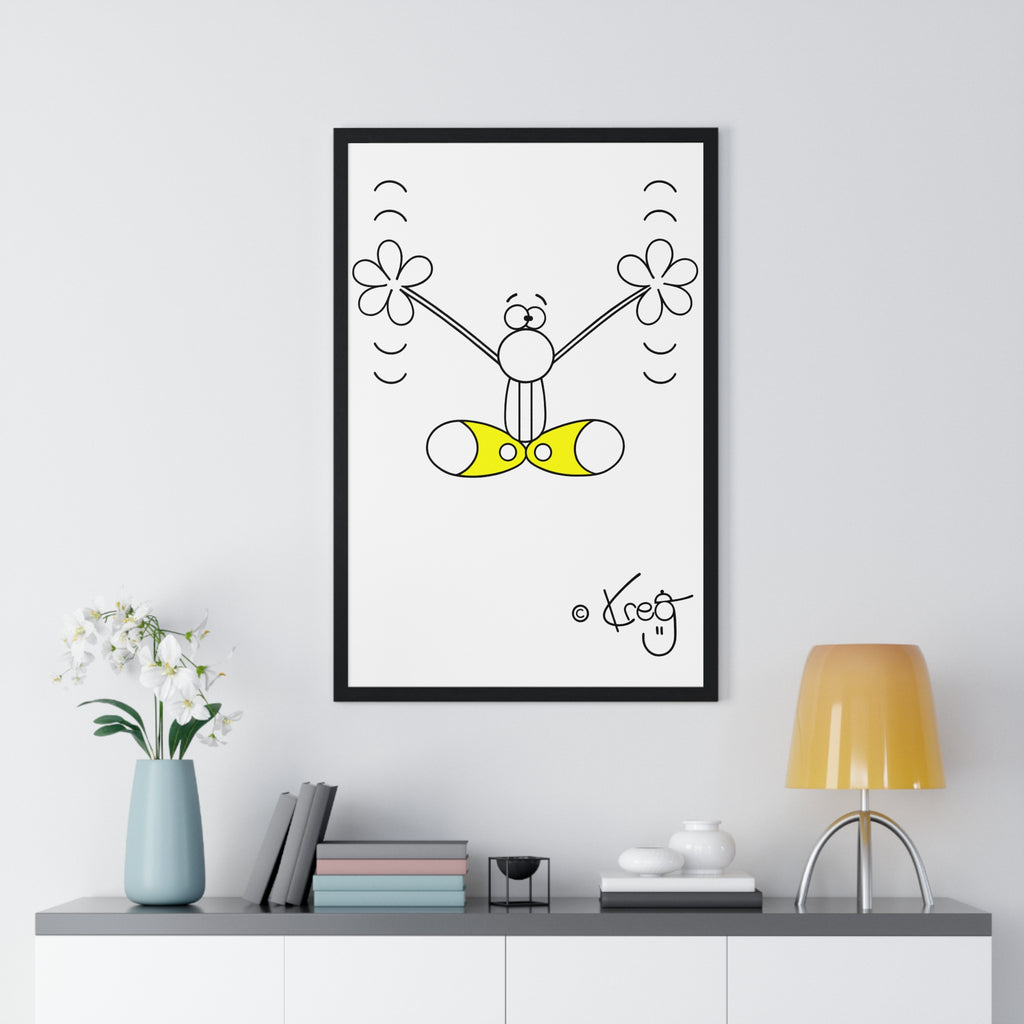 SILLY JOY ACTIVIST,Vertical Framed Poster