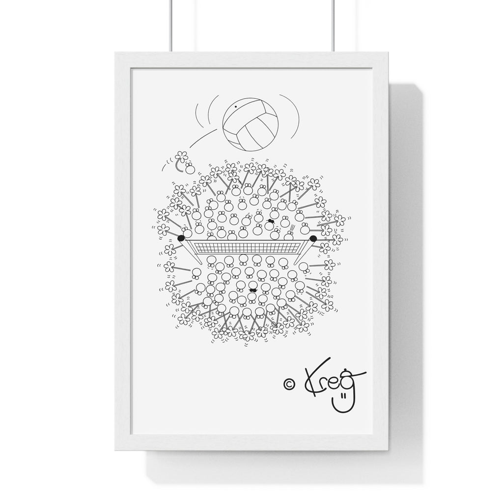 VOLLEYBALL FUN,Premium Framed Vertical Poster