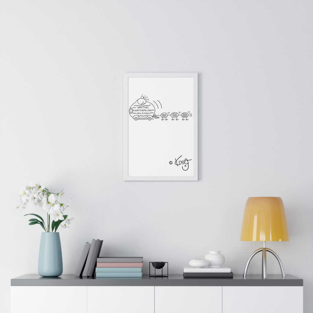 WALTER'S WATERMELON DELIVERY,Vertical Framed Poster