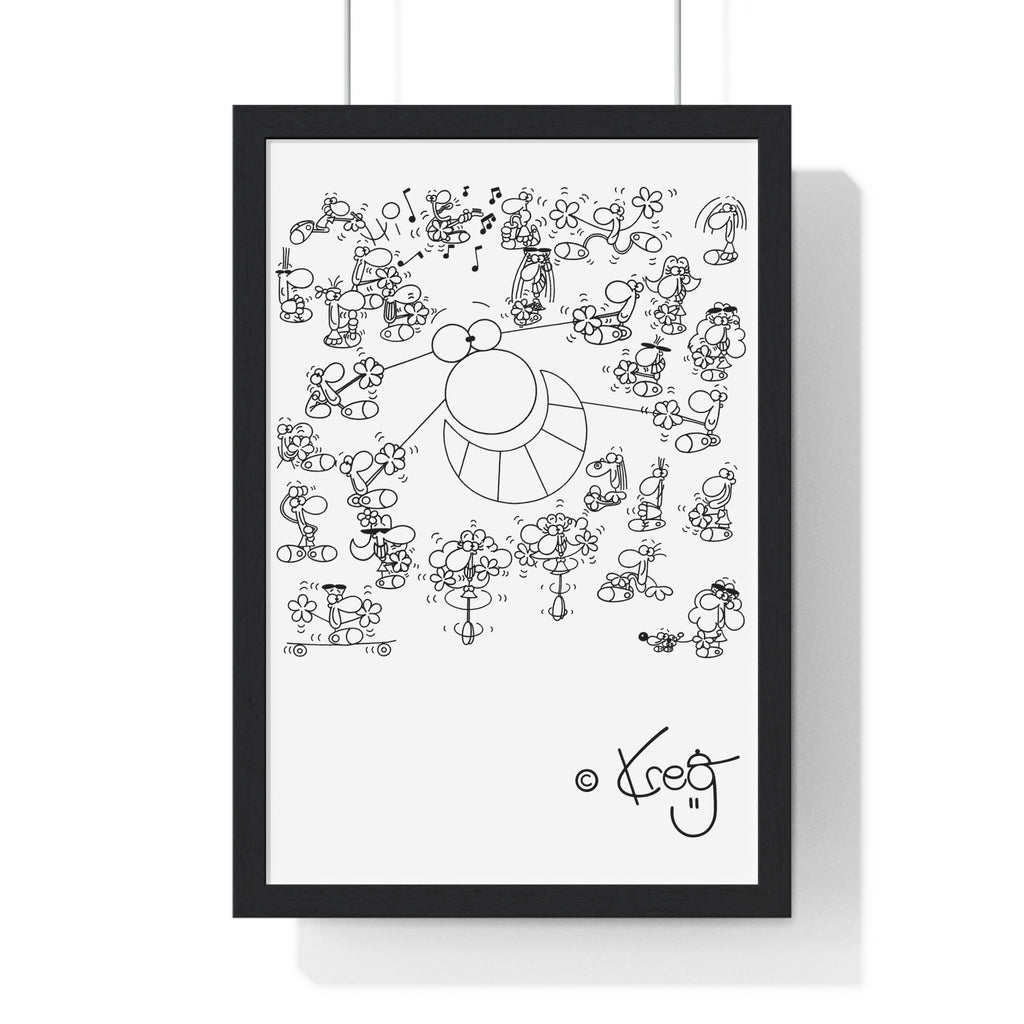 STREET ART PERFORMANCE,Vertical Framed Poster