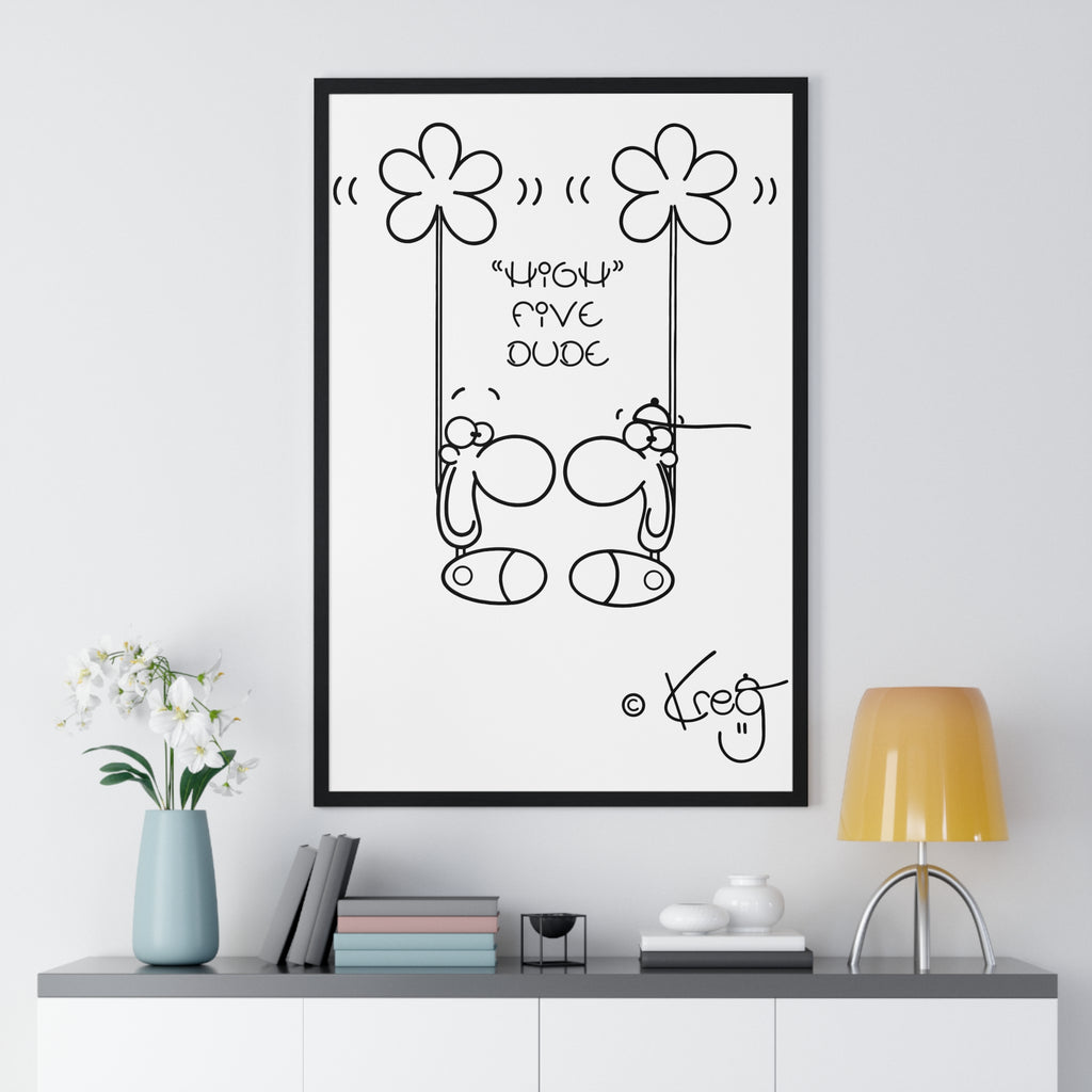 HIGH FIVE,Premium Framed Vertical Poster