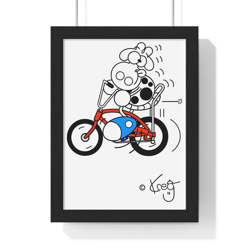 BANANA SEAT COW,Vertical Framed Poster