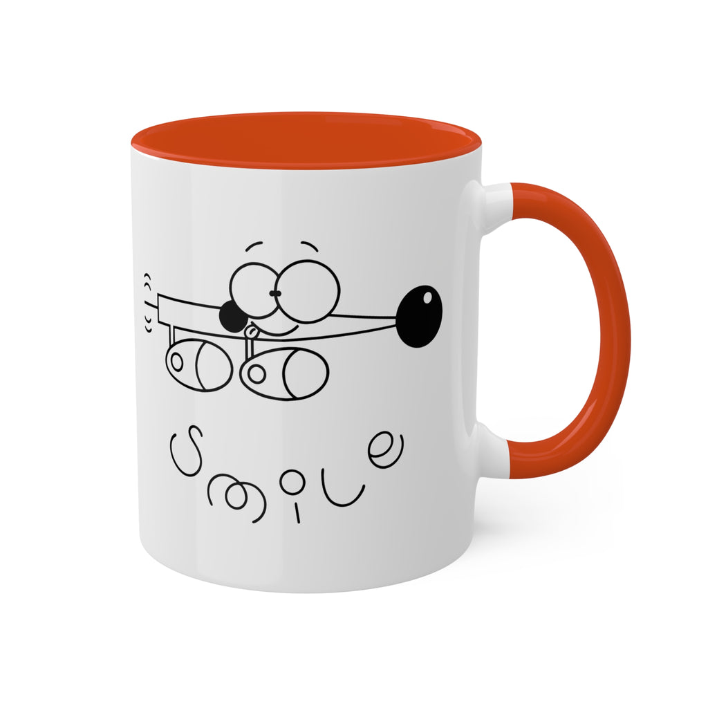 WEINER DOG SMILE Colorful Mugs, 11oz