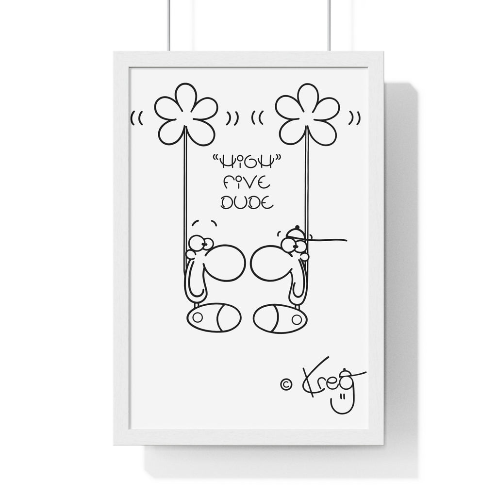 HIGH FIVE,Premium Framed Vertical Poster
