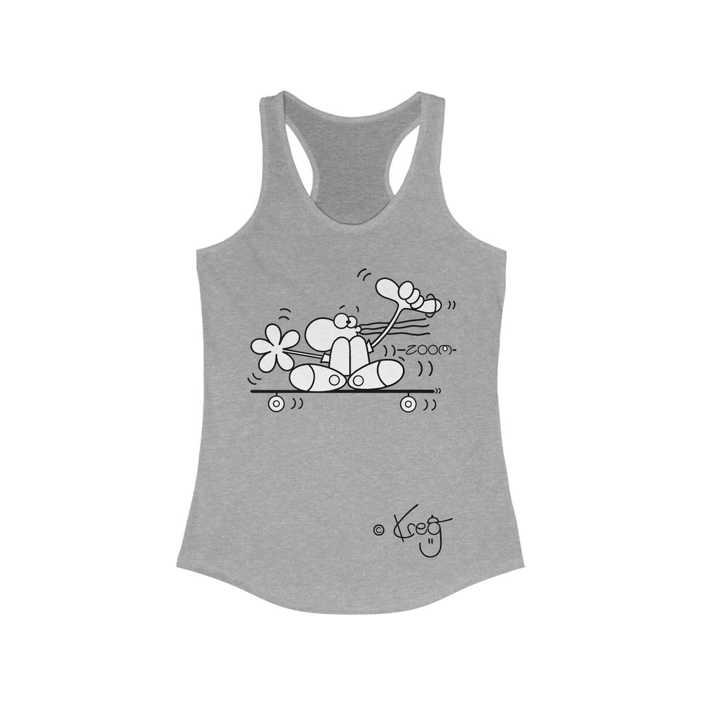 SKATEBOARDER DUDE,Women's Ideal Racerback Tank