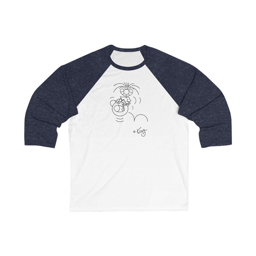 HOPPITY BALL,Unisex 3\4 Sleeve Baseball Tee