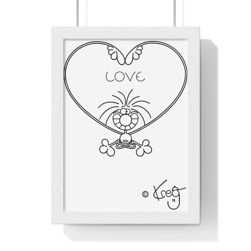 LOV YOGA,Premium Framed Vertical Poster