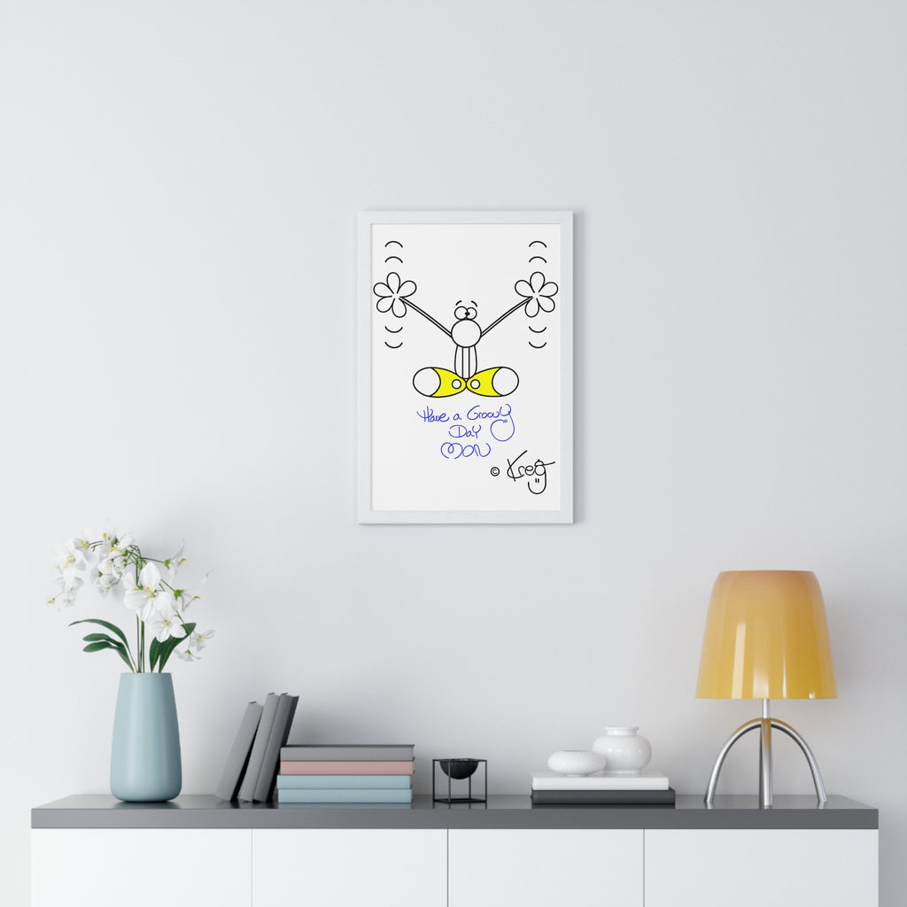 GROOVY DAY,Vertical Framed Poster