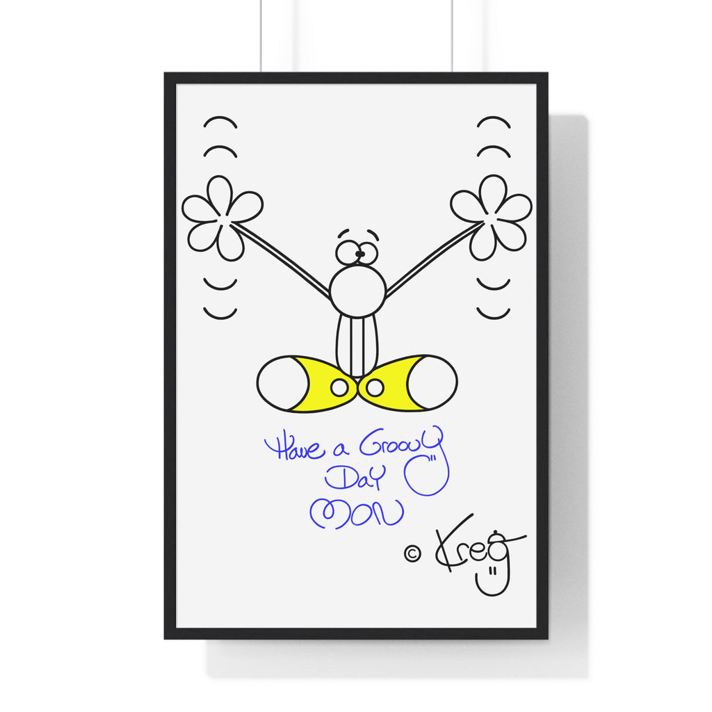 GROOVY DAY,Vertical Framed Poster