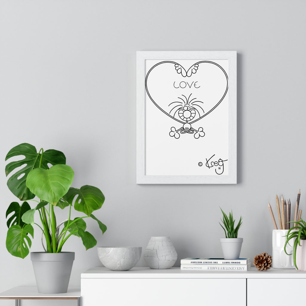LOV YOGA,Premium Framed Vertical Poster