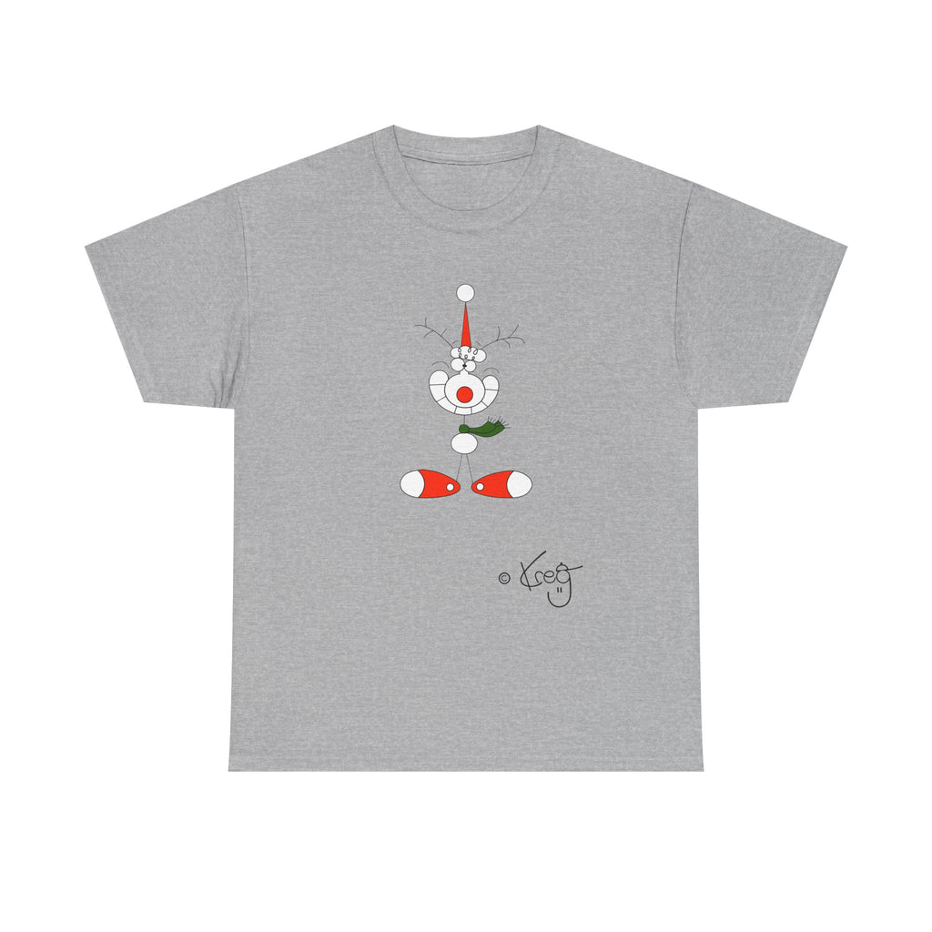 SMILE REINDEER,Unisex Heavy Cotton Tee