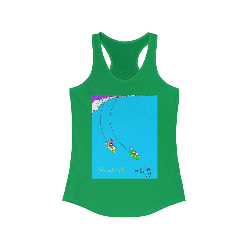 SURFING PIRATES YO WO HO,Women's Ideal Racerback Tank