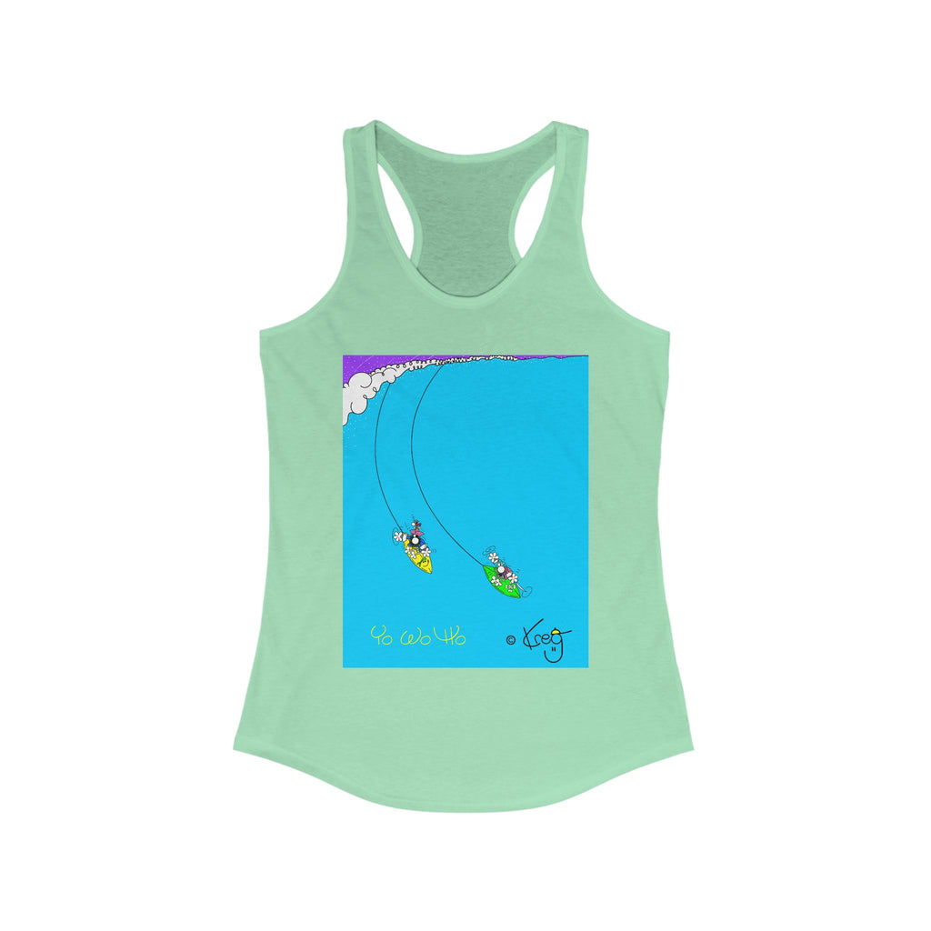 SURFING PIRATES YO WO HO,Women's Ideal Racerback Tank