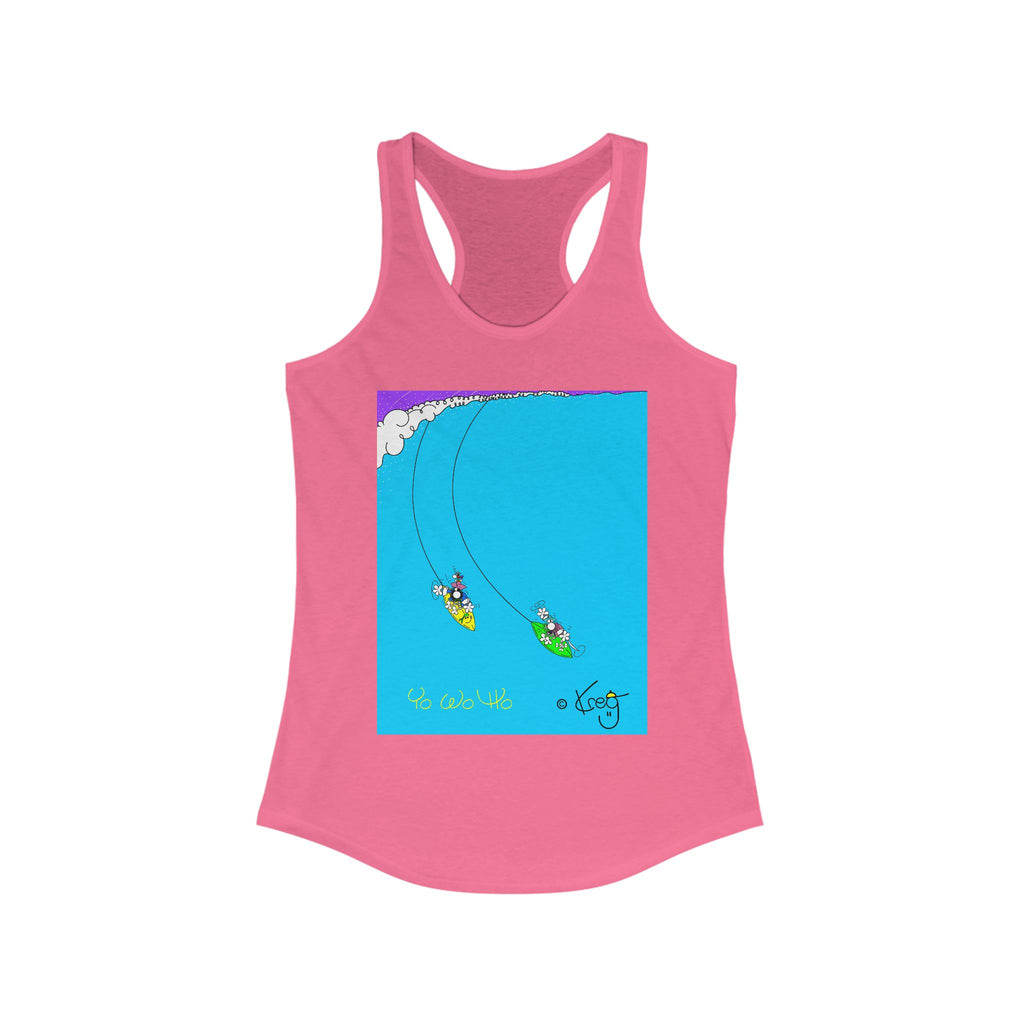SURFING PIRATES YO WO HO,Women's Ideal Racerback Tank