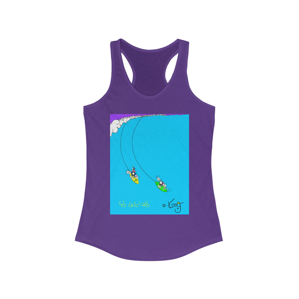 SURFING PIRATES YO WO HO,Women's Ideal Racerback Tank