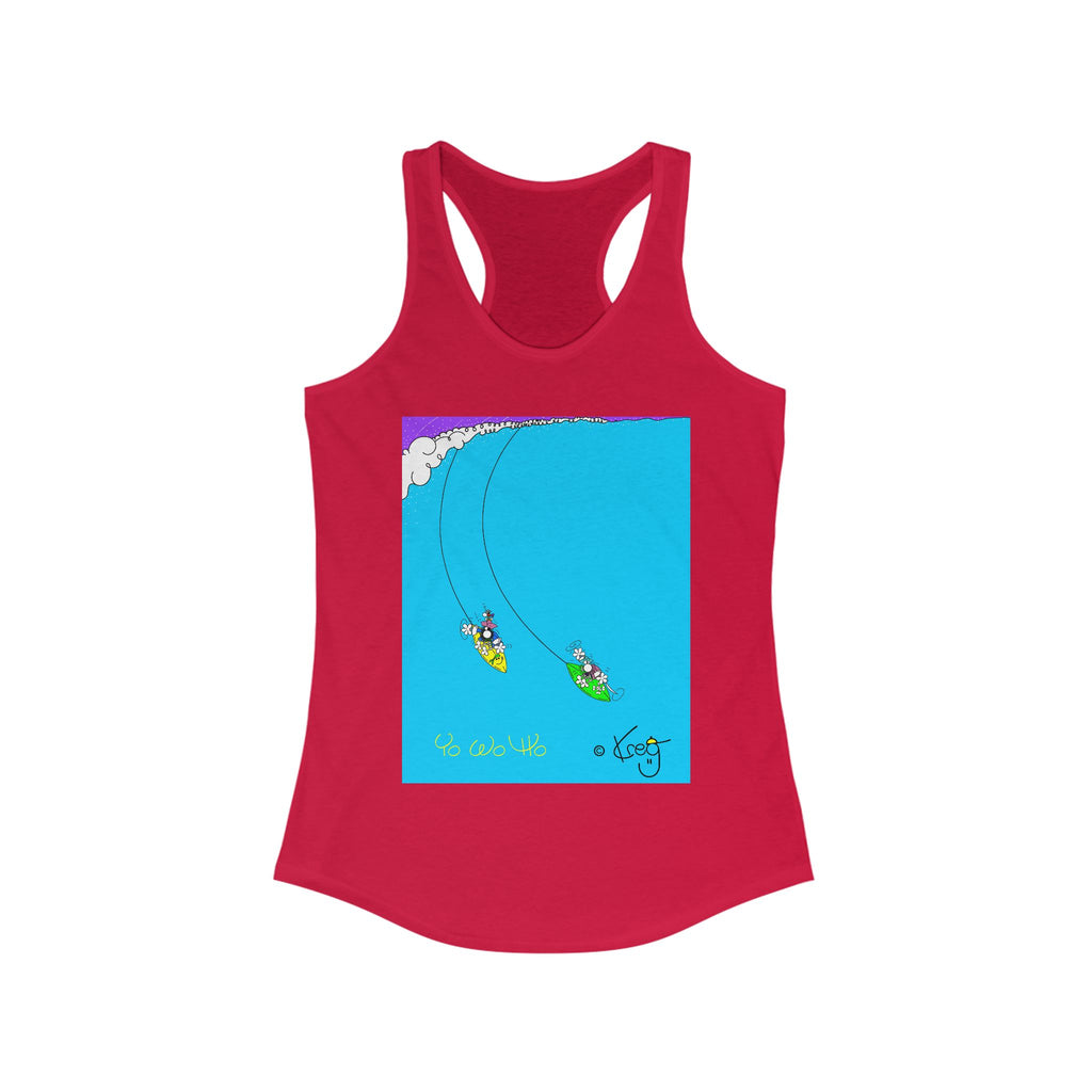 SURFING PIRATES YO WO HO,Women's Ideal Racerback Tank