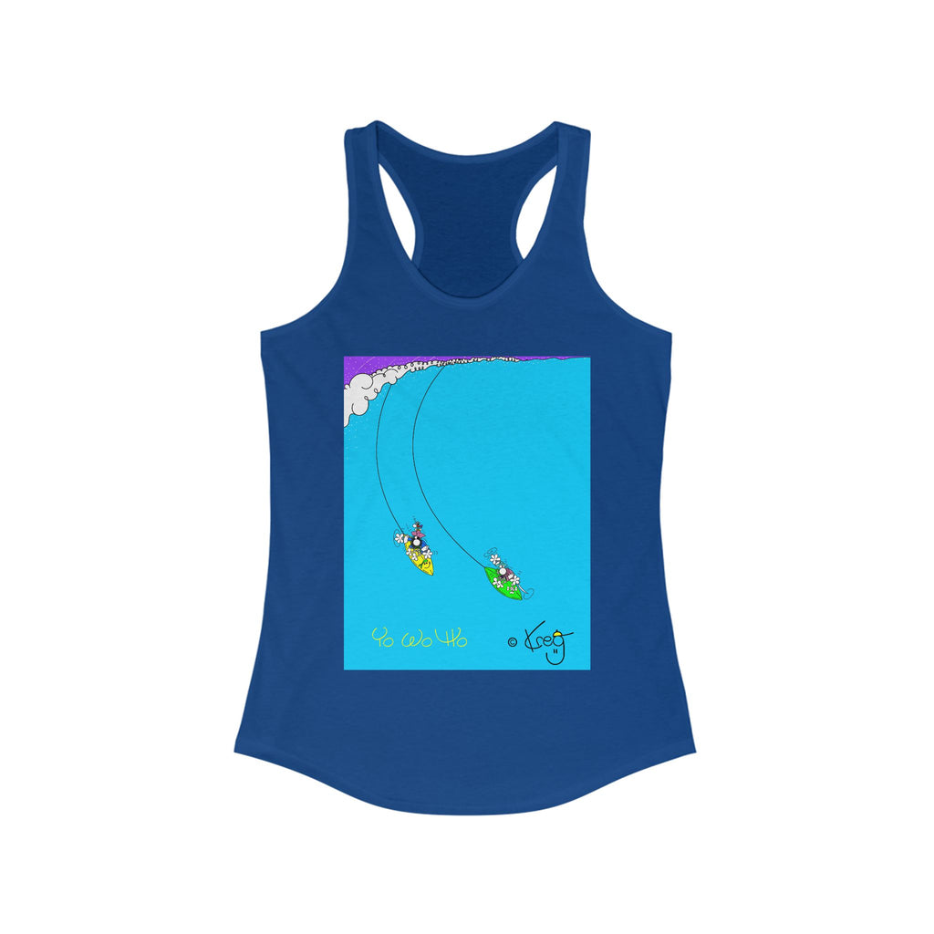 SURFING PIRATES YO WO HO,Women's Ideal Racerback Tank