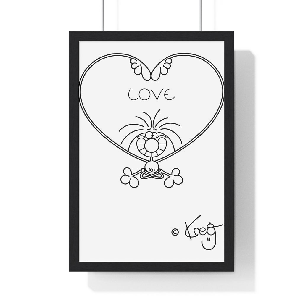 LOV YOGA,Premium Framed Vertical Poster