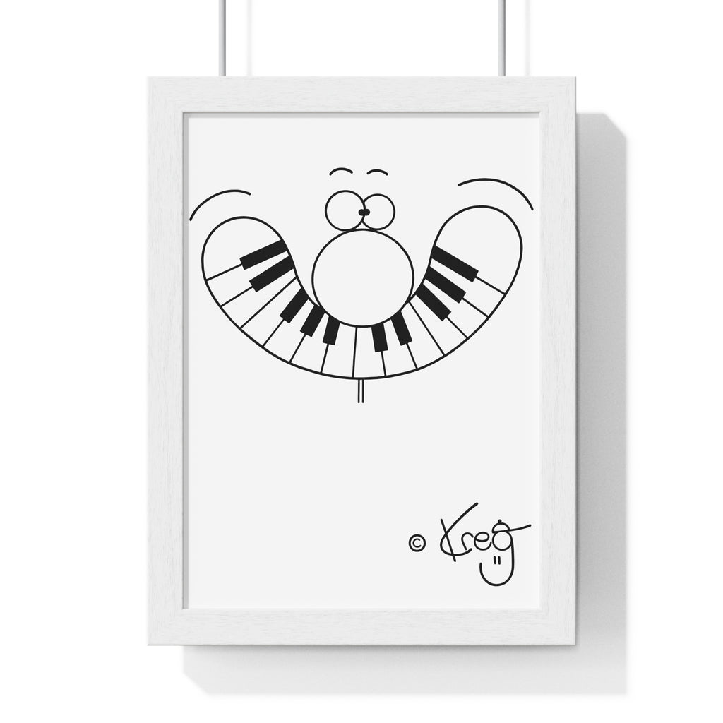 SMILE PIANO,Vertical Framed Poster