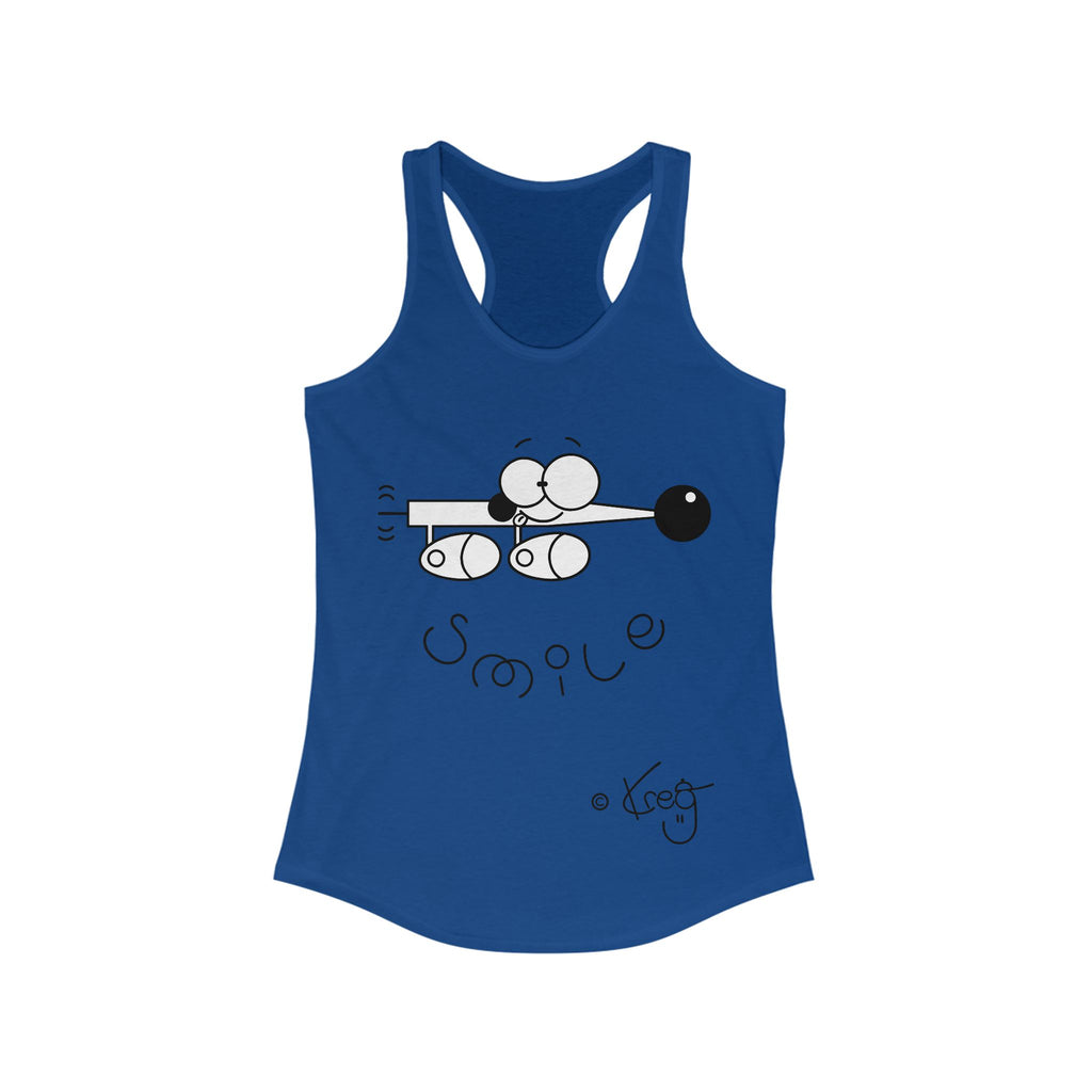SMILE WIENER DOG,Women's Ideal Racerback Tank