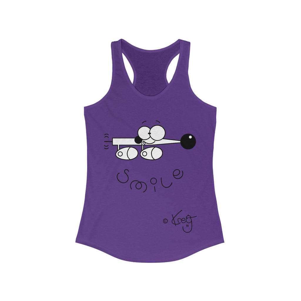 SMILE WIENER DOG,Women's Ideal Racerback Tank