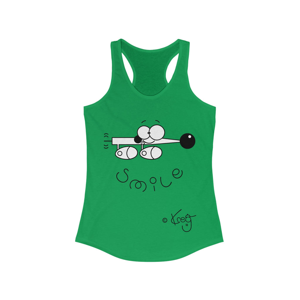SMILE WIENER DOG,Women's Ideal Racerback Tank