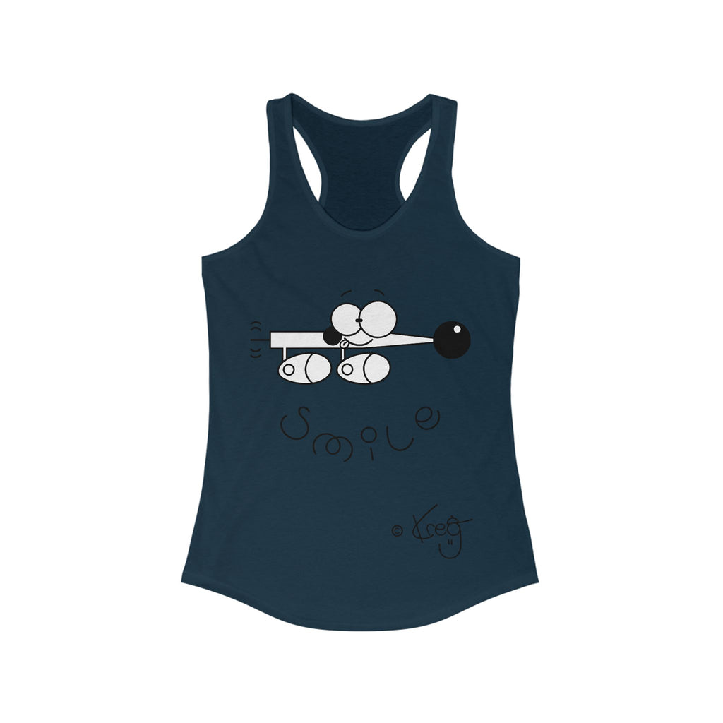 SMILE WIENER DOG,Women's Ideal Racerback Tank