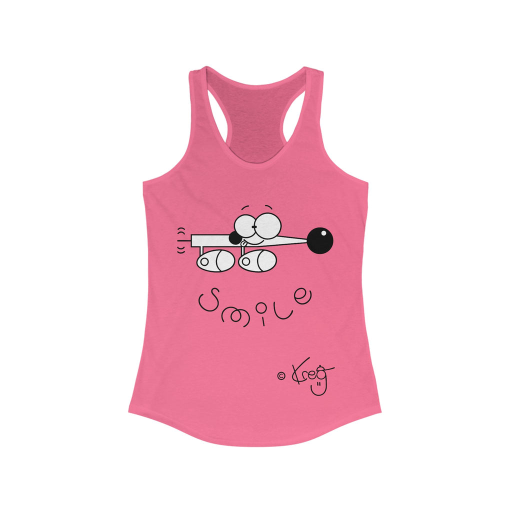 SMILE WIENER DOG,Women's Ideal Racerback Tank