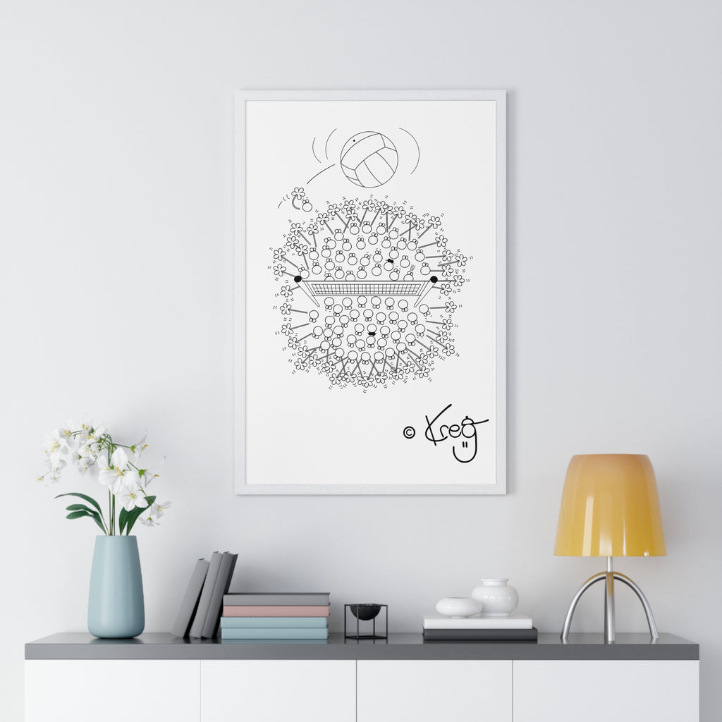 VOLLEYBALL FUN,Premium Framed Vertical Poster
