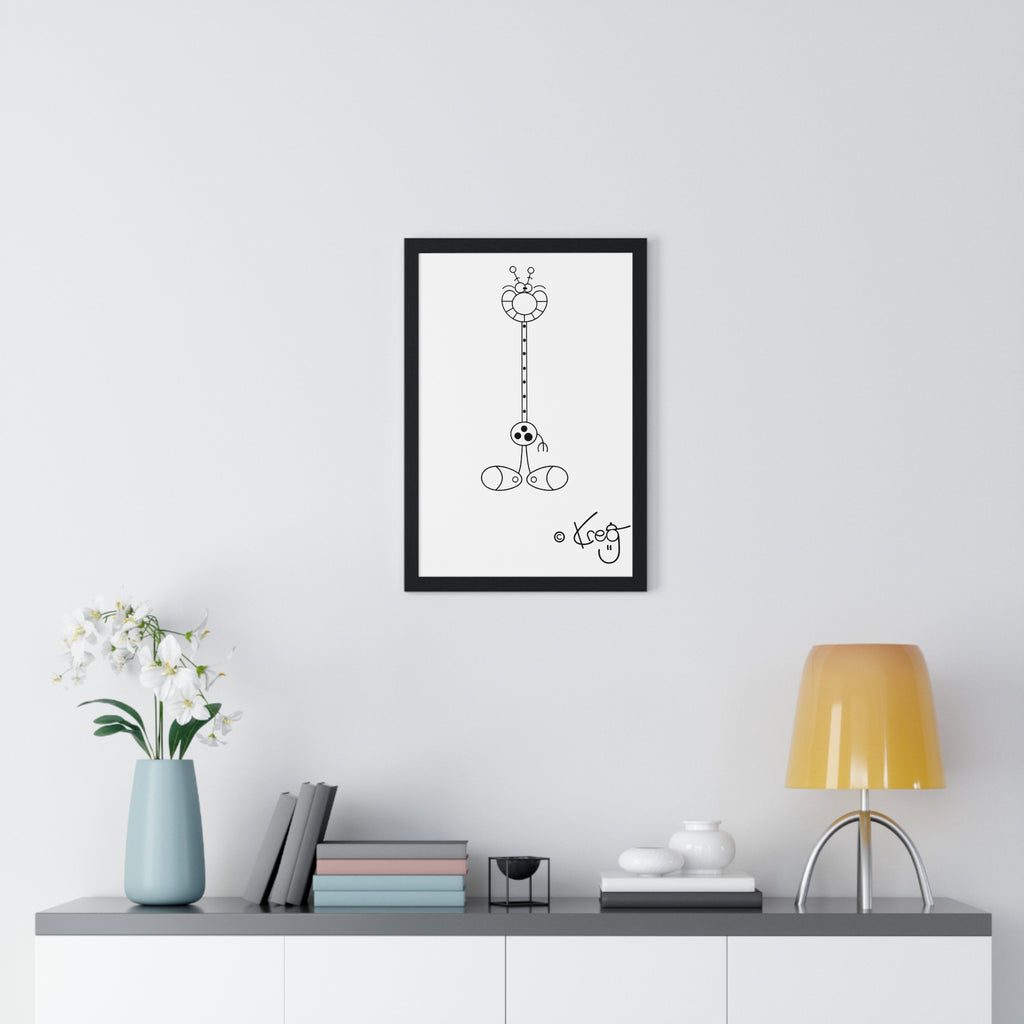 LAUGH GIRAFFE,Premium Framed Vertical Poster