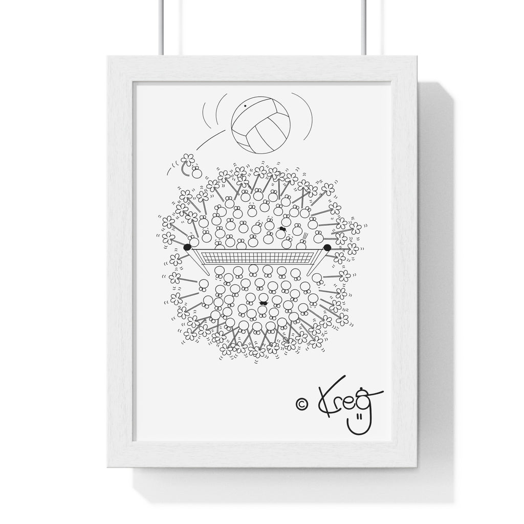 VOLLEYBALL FUN,Premium Framed Vertical Poster