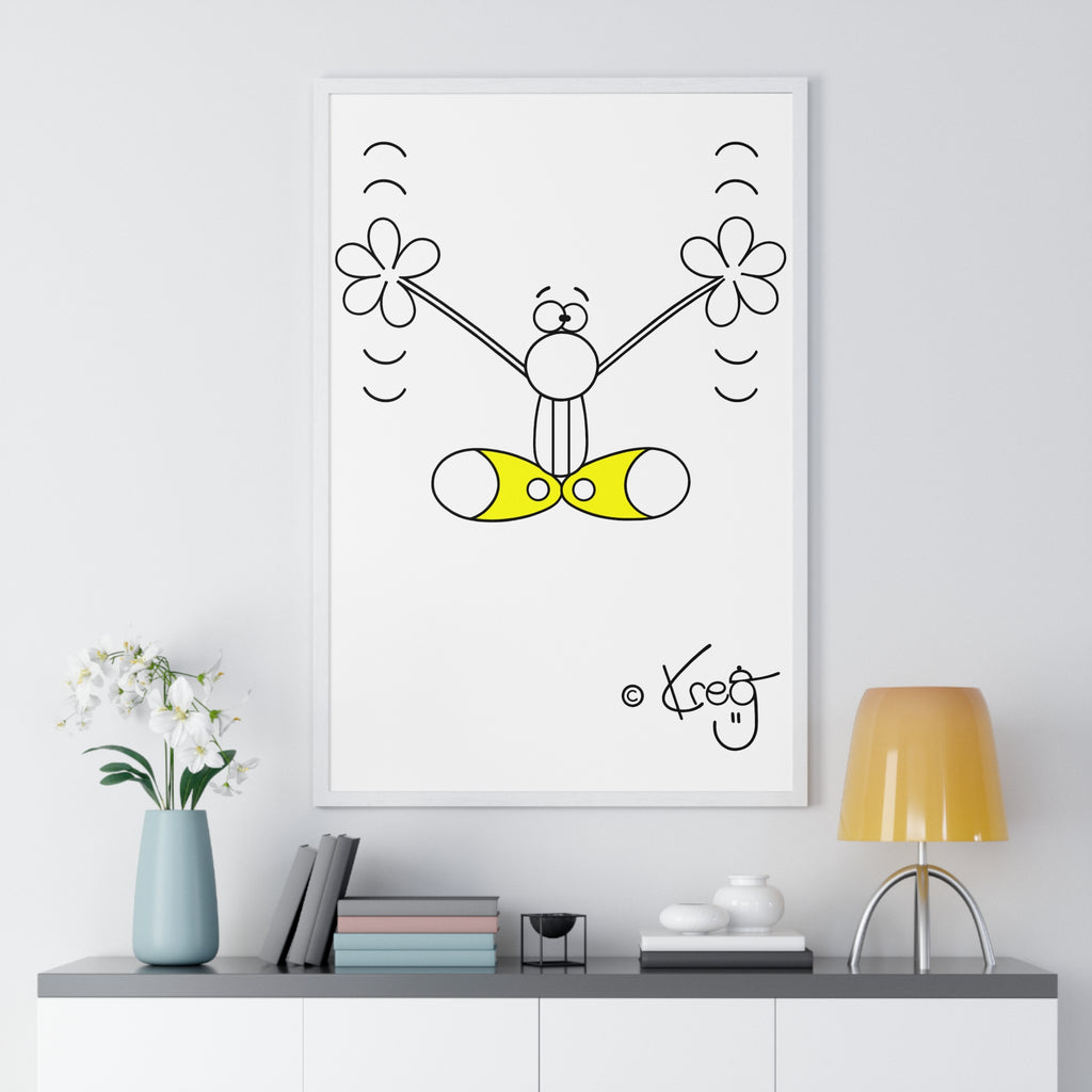 SILLY JOY ACTIVIST,Vertical Framed Poster
