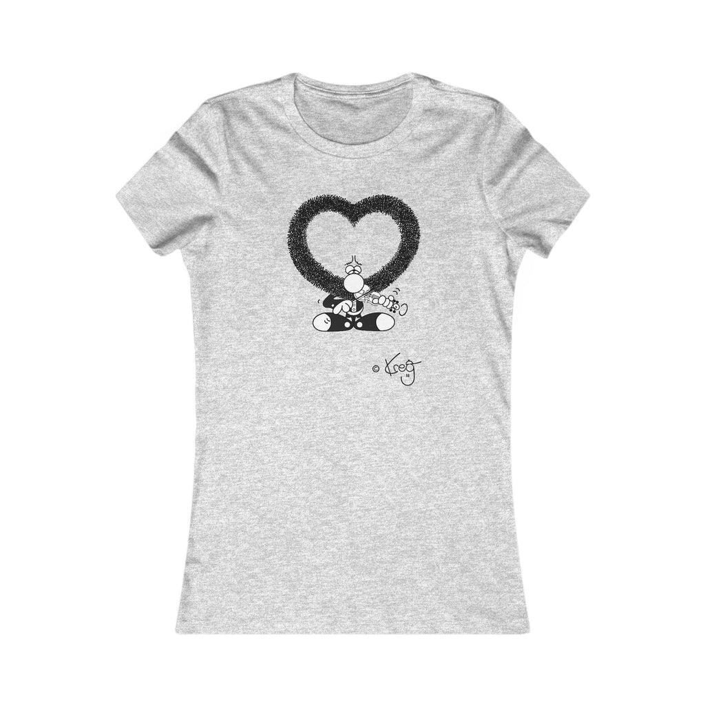 VIOLIN HEART MUSTACHE,Women's Favorite Tee