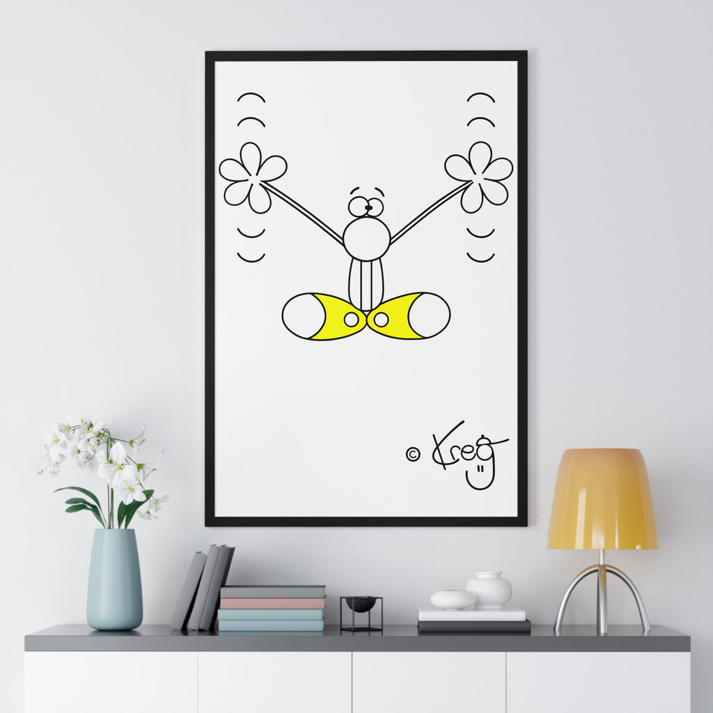 SILLY JOY ACTIVIST,Vertical Framed Poster