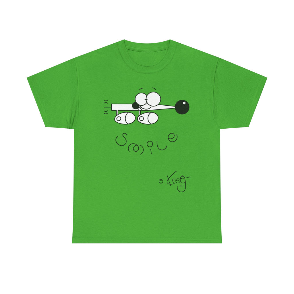 SMILE WEINER DOG,Unisex Heavy Cotton Tee