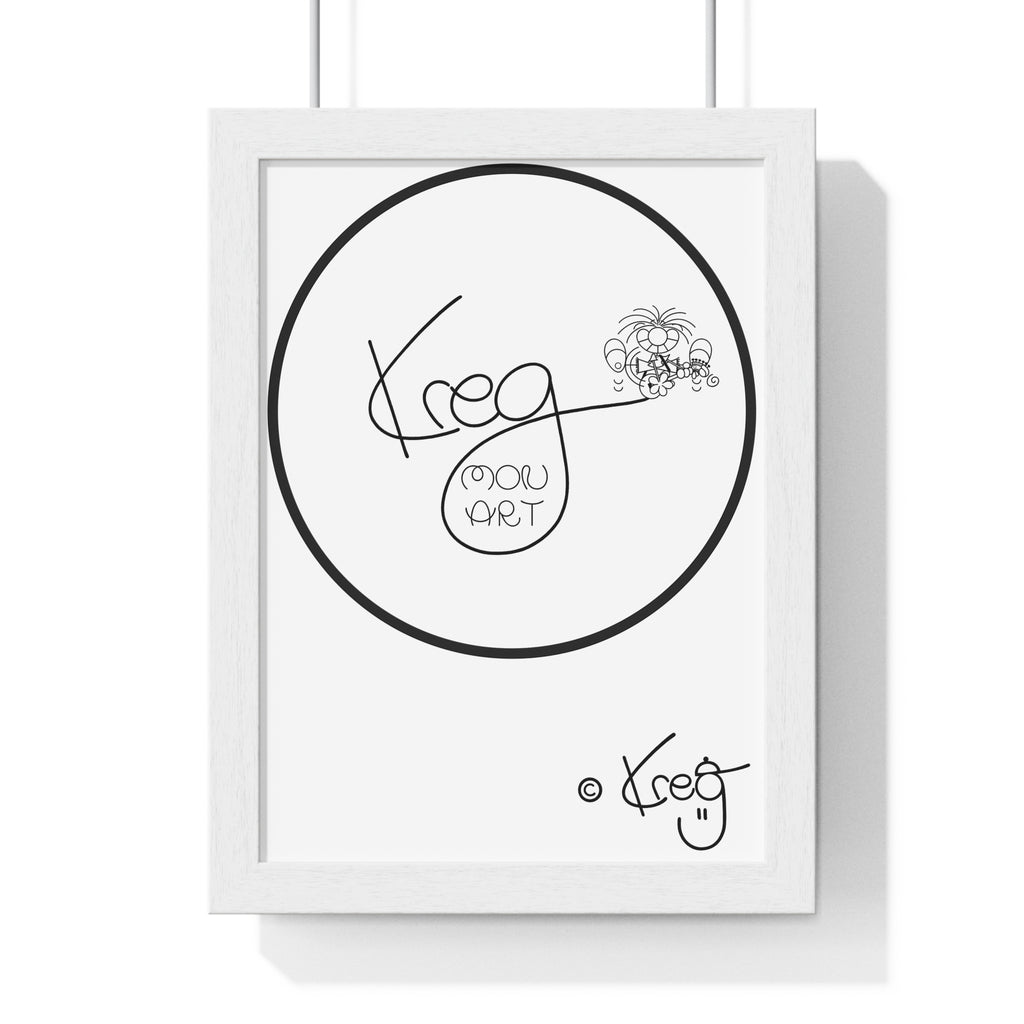 KREG MON ART LOGO,Premium Framed Vertical Poster