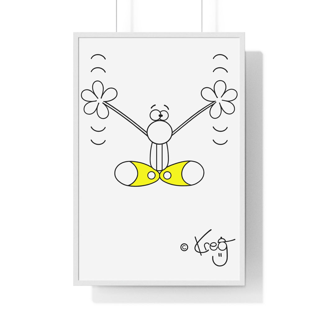 SILLY JOY ACTIVIST,Vertical Framed Poster